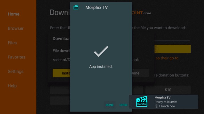 morphix tv on firestick