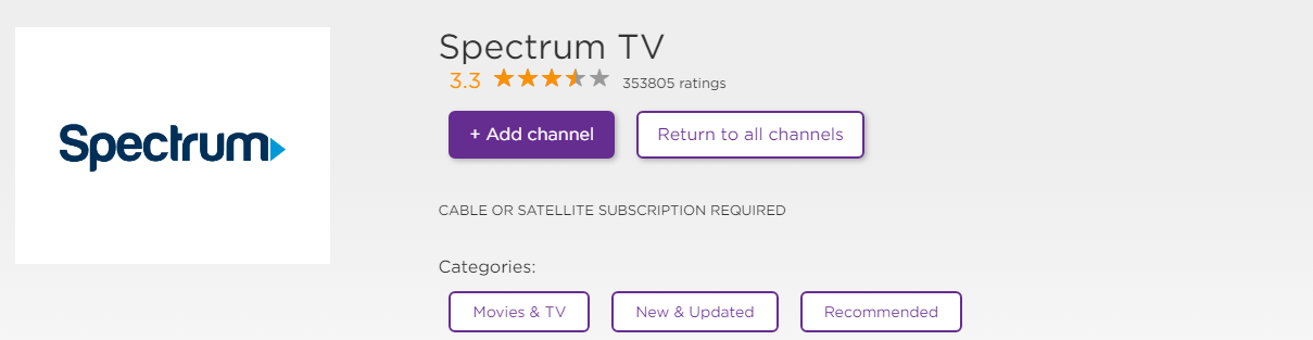 Spectrum TV on Roku TV