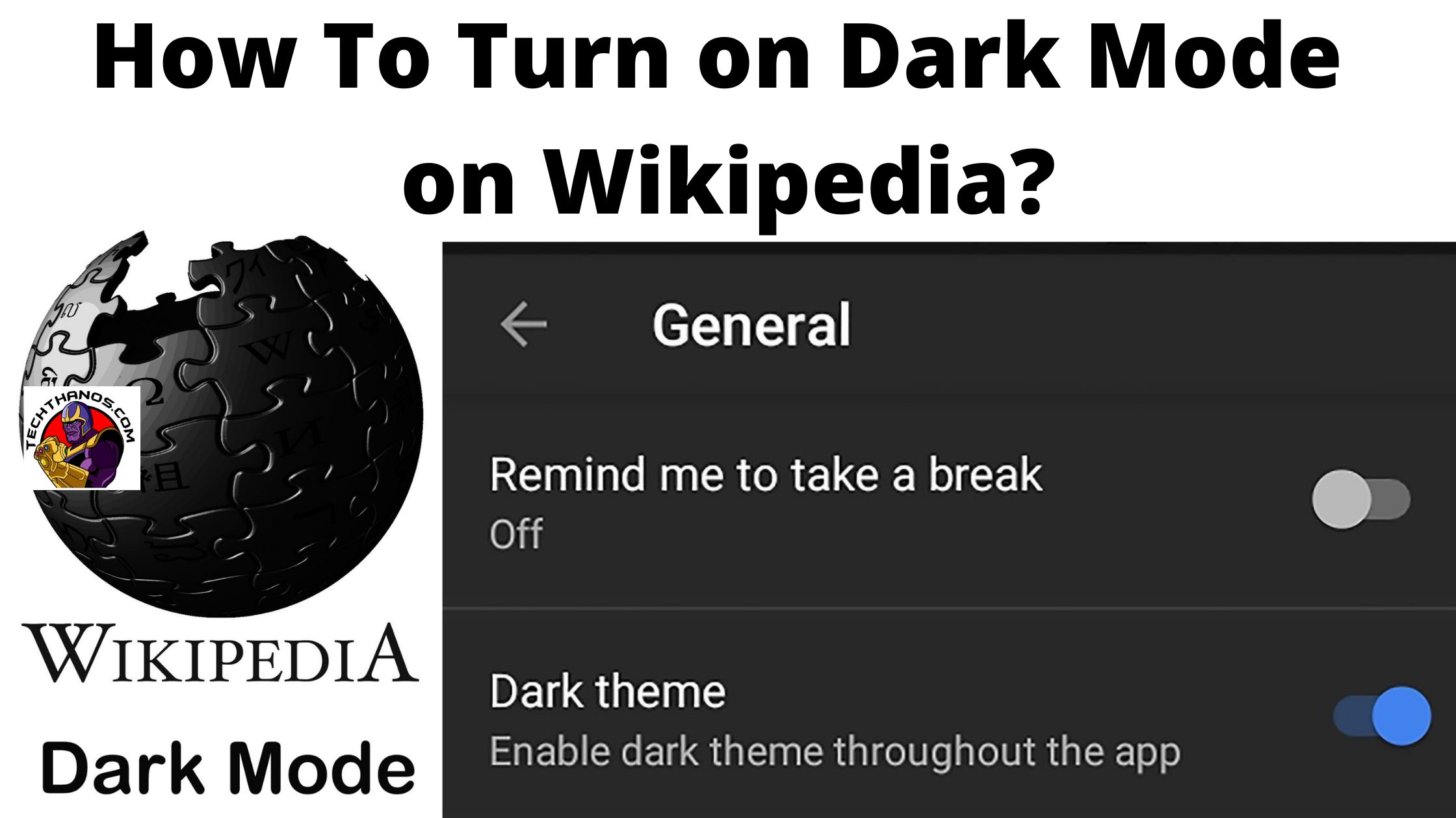 How To Turn on Dark Mode on Wikipedia_