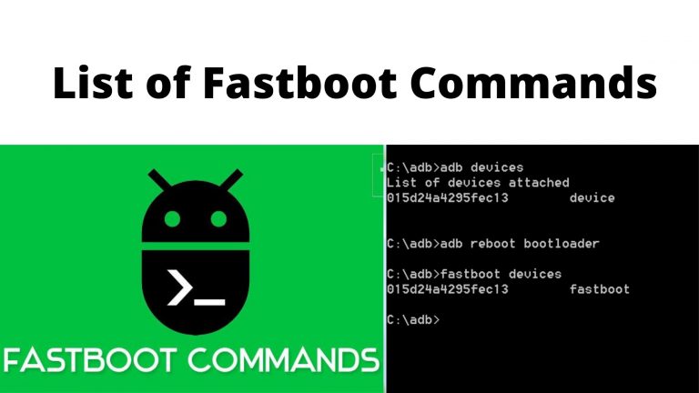 List of Fastboot Commands