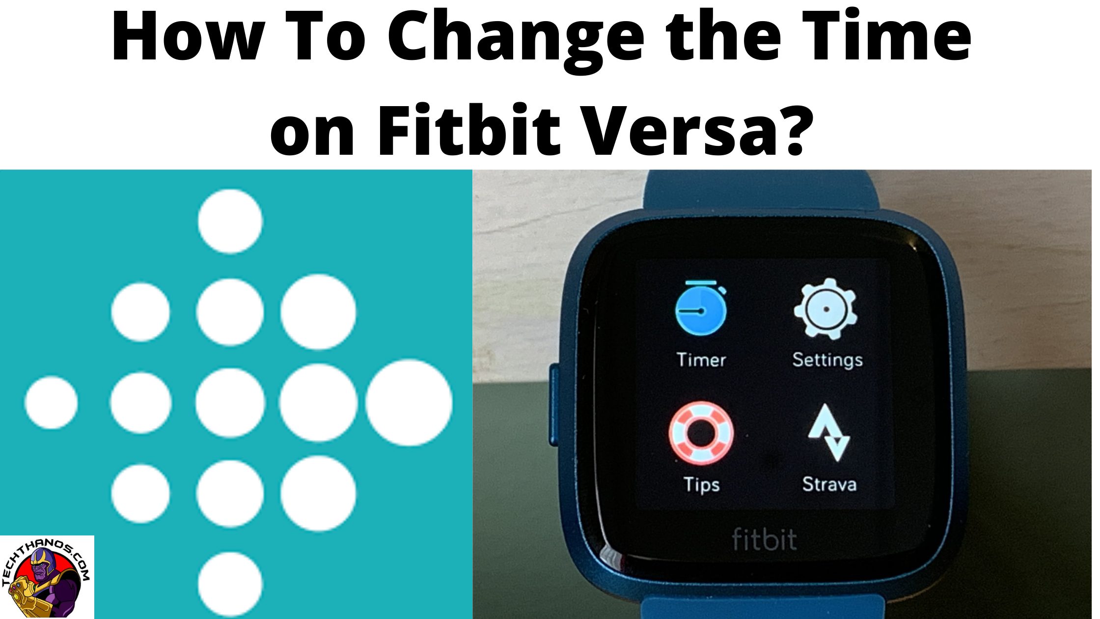 how to change the time in fitbit versa