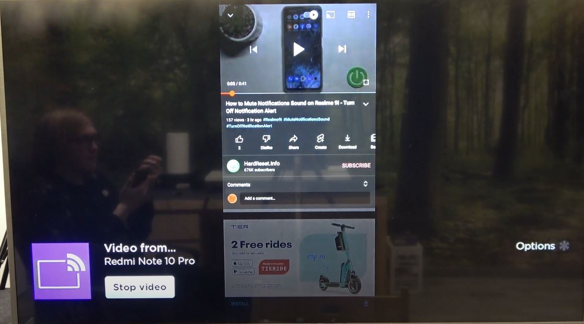 Android Screen on Roku device