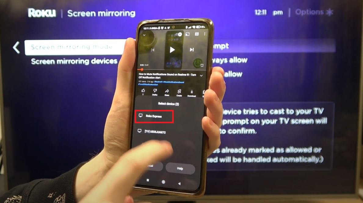 Click Roku Device Name