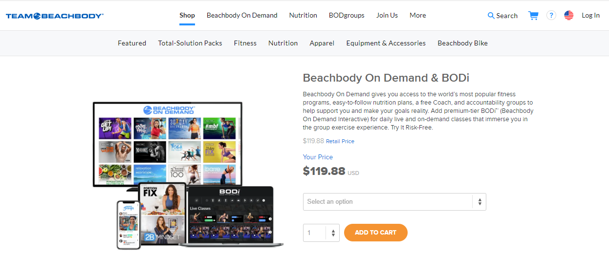 How much is Beachbody On Demand