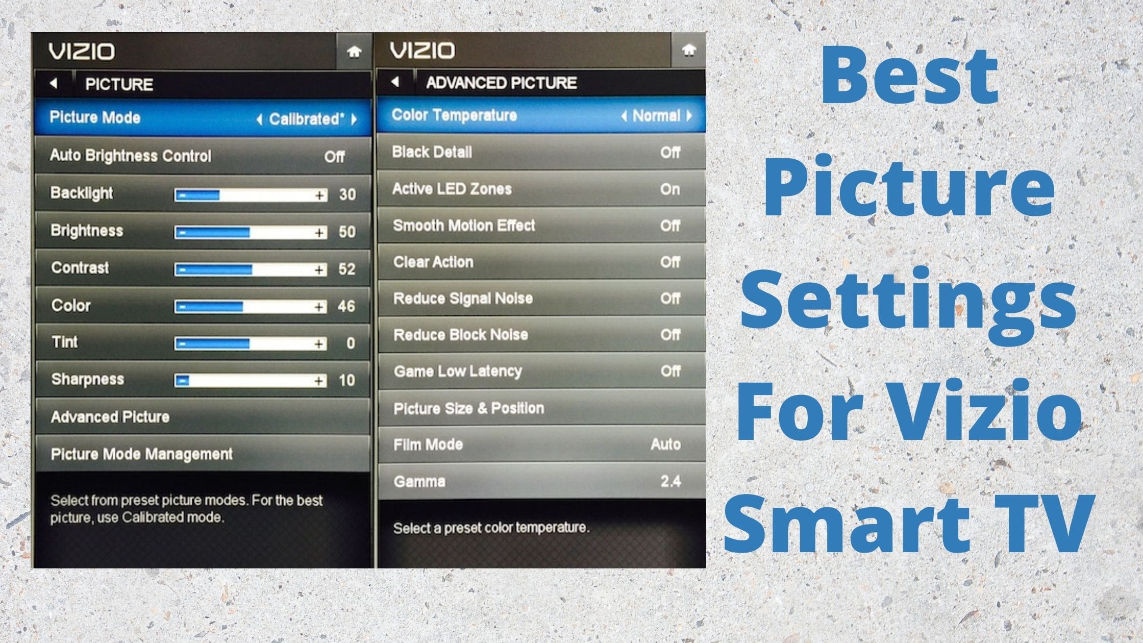 Best Picture Settings For Vizio Smart TV