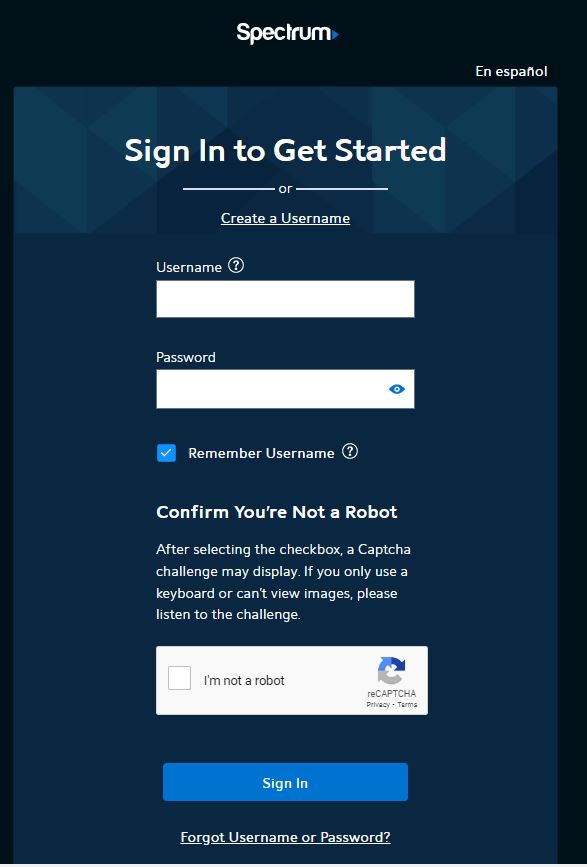 Sign IN with Spectrum TV
