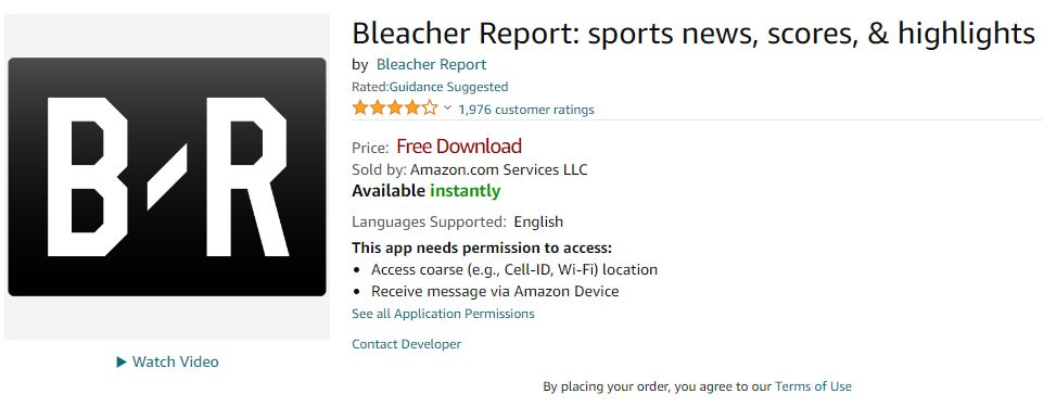 BR app amazon app store