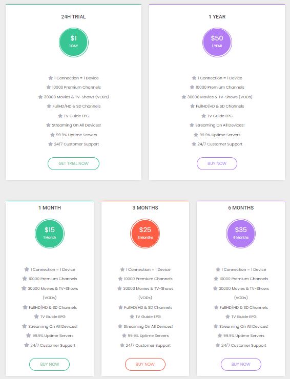 Cobra IPTV Subscription Package