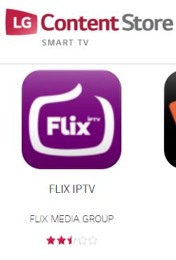 Flix IPTV on LG Content Store