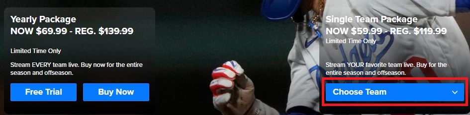 MLB TV Subscription Package