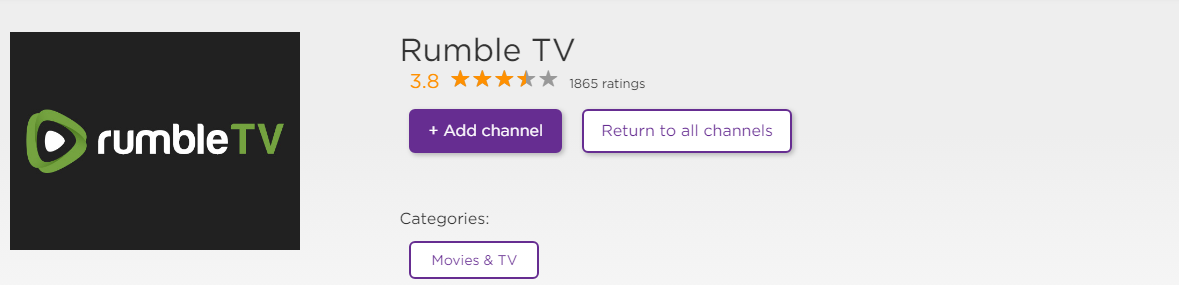 Rumble on roku