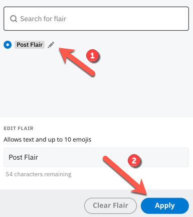add flair on reddit