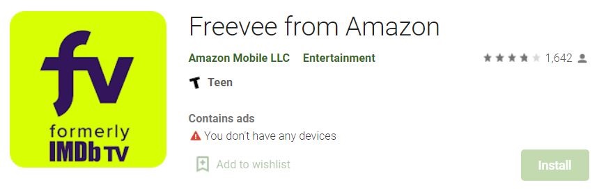 freevee app play store
