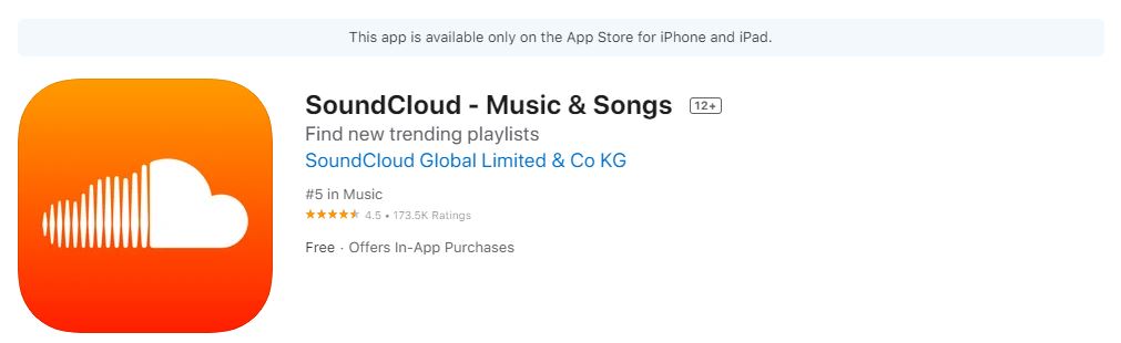 sound cloud app store