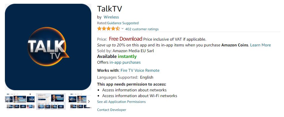 talk tv on firetv
