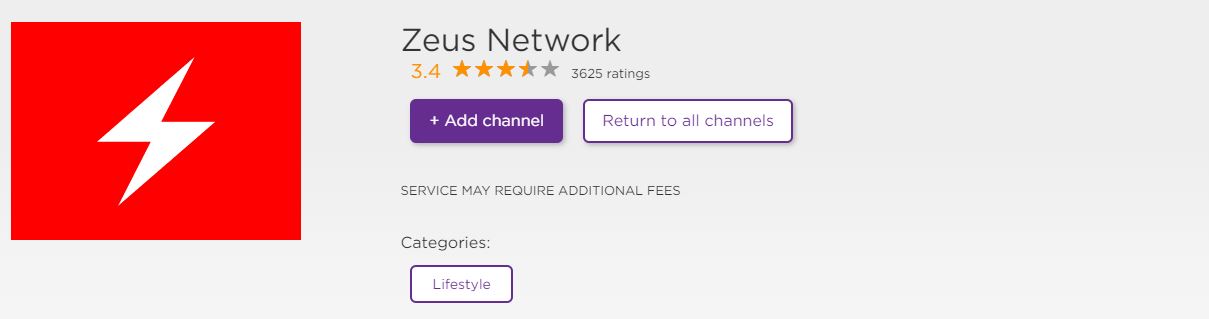 zeus network on Roku