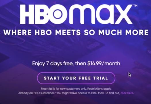 hbo max home page