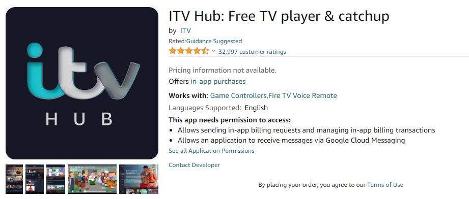itv hub on amazon app store