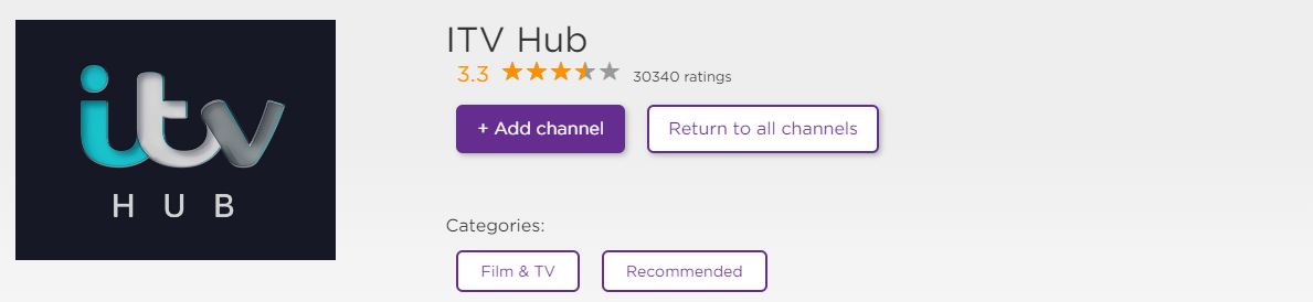 itv hub on roku