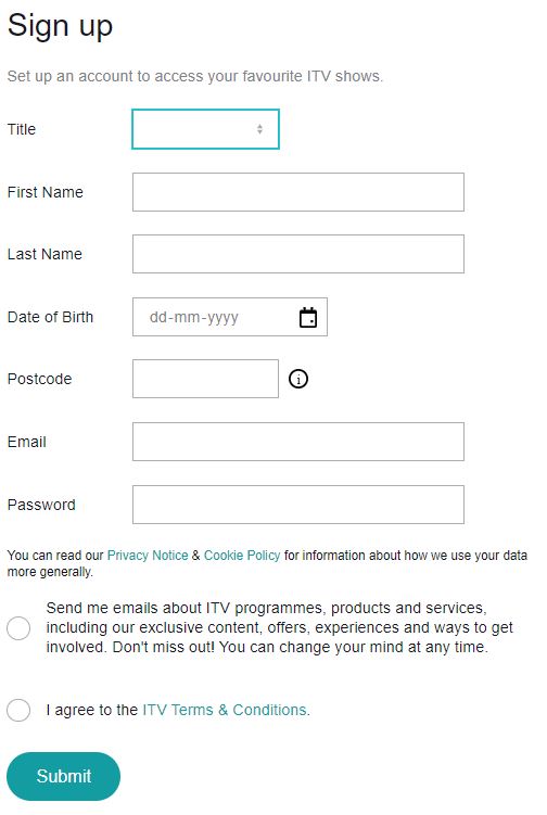 sign in and submit