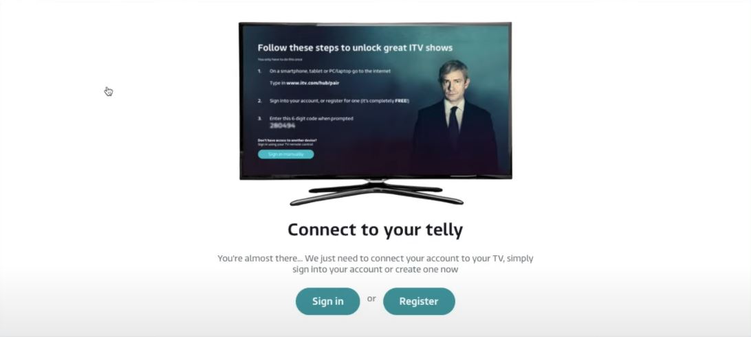 sign in page