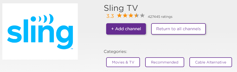 sling tv on roku