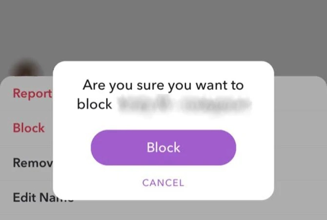 snapchat block