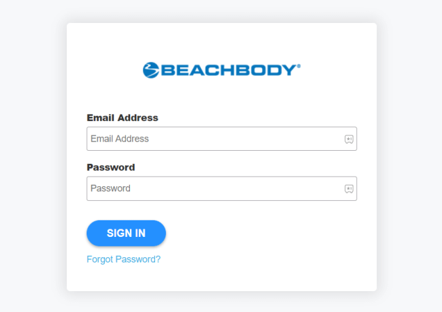 Beach body sign in