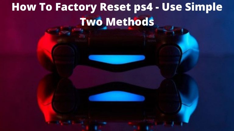 how to factory reset ps4