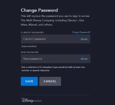 change password