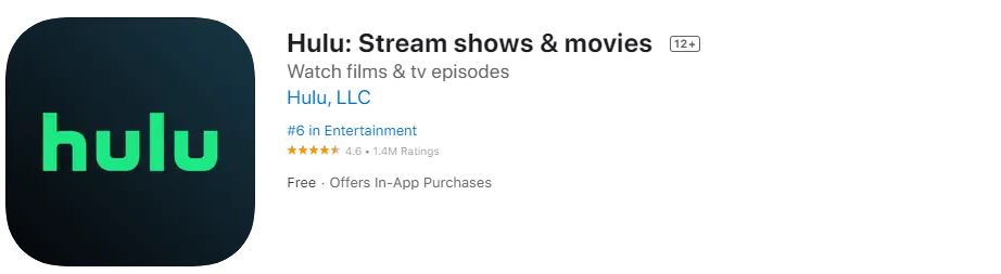 hulu on app store