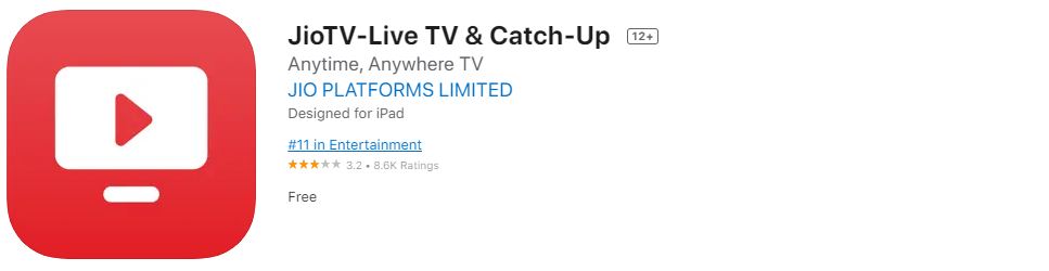 jio tv on app store