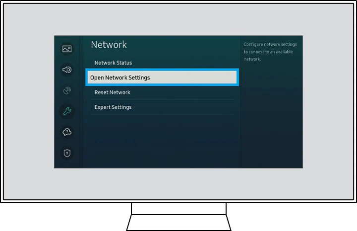 open network settings