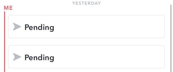 pending on snapchat