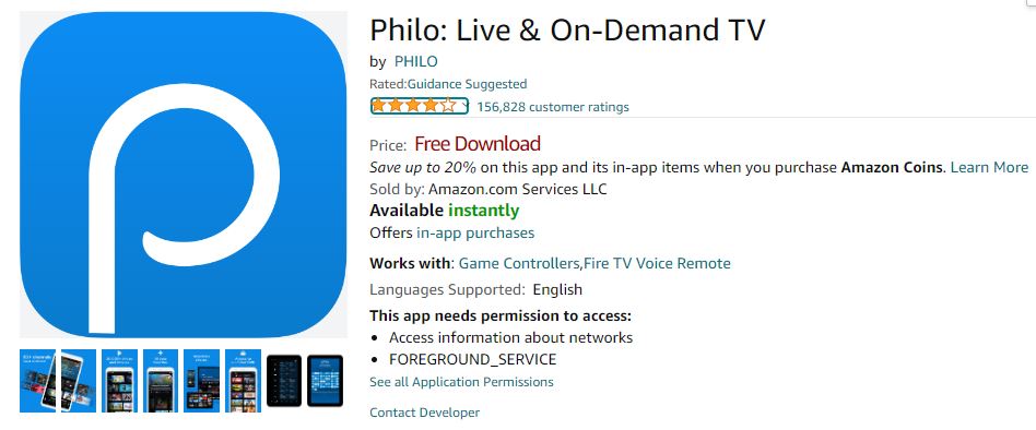 philo on amazon