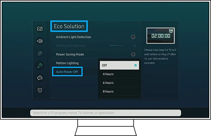 samsung tv eco solution