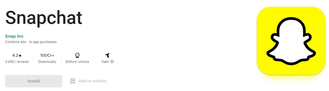 snapchat on google play