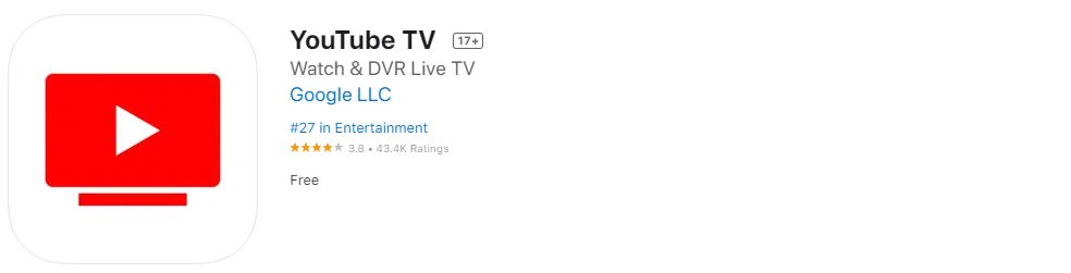 youtube tv on app store