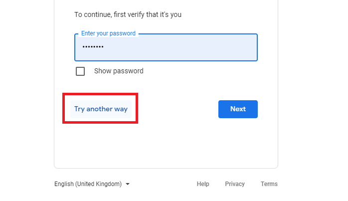 Try another way on Google to Change YouTube TV Password
