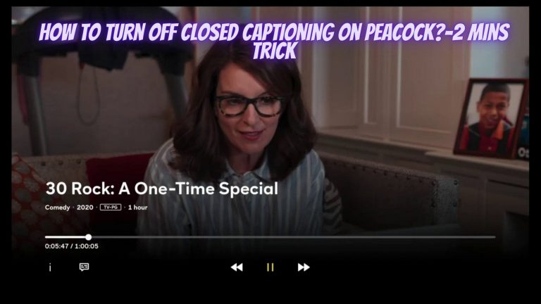 turn off closed captioning on peacock