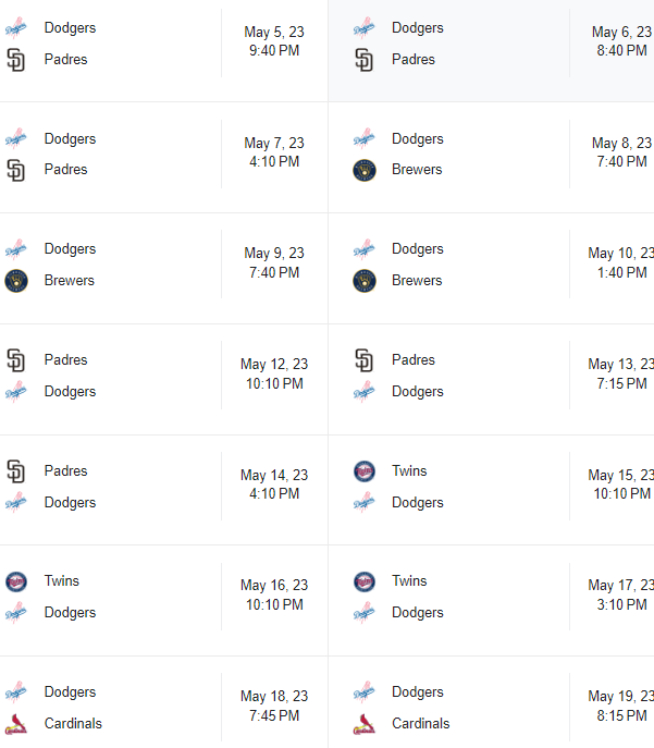 dodgers game schedule 2023 6