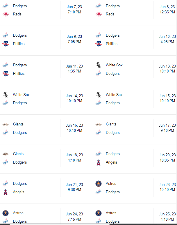 dodgers game schedule 2023 8