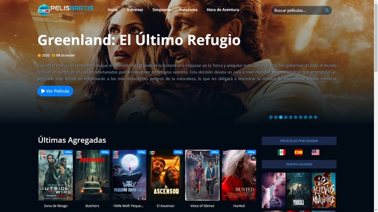 pelisgratis home page