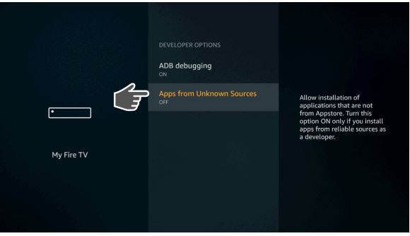 Enable apps from unknown sources