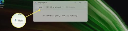 Click New on Snipping Tool