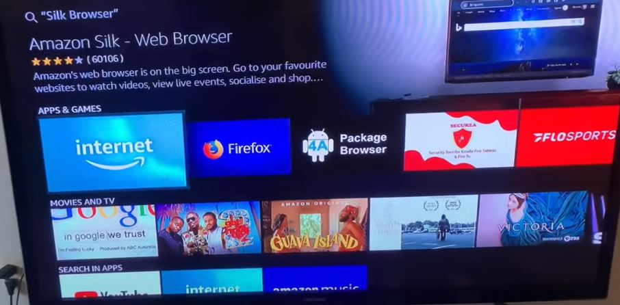 Click on Internet on Firestick