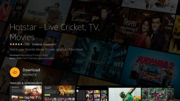 Download Hotstar on Firestick