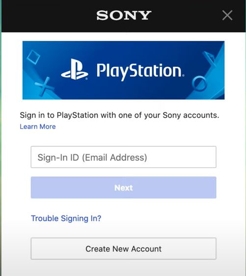 Login RemotePlay to watch Zeus Network on PS4
