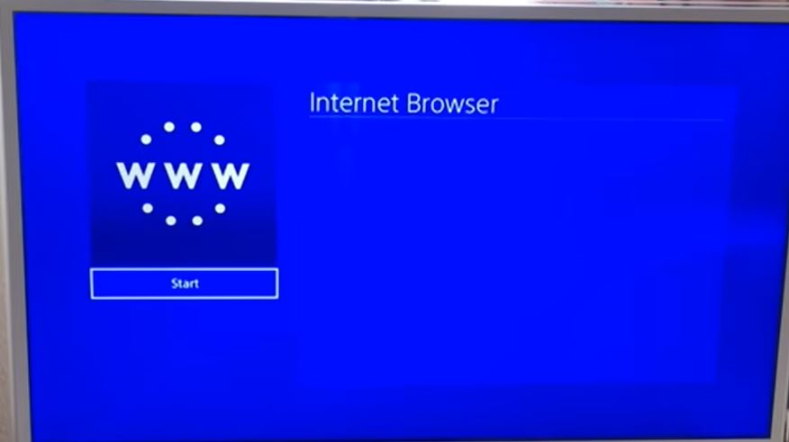 Open Internet Browser on PS5