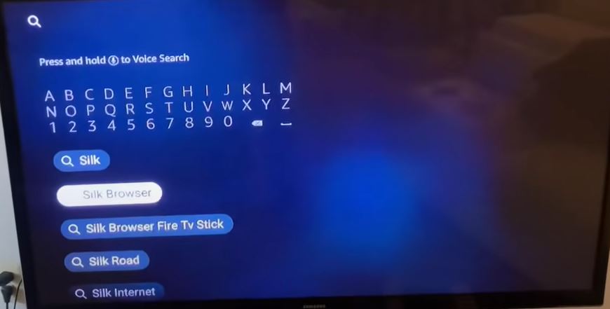 Search for Silk Browser on Firestick